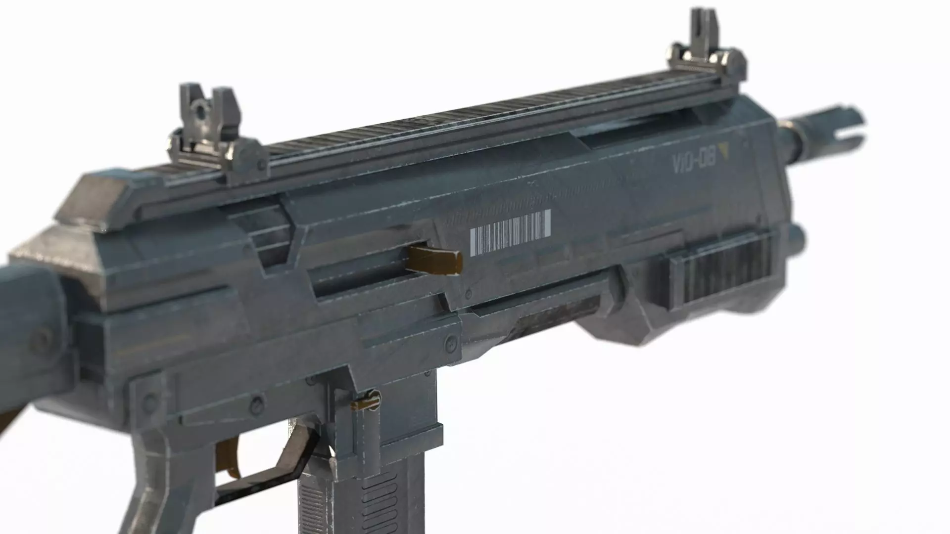 Future Sci-Fi Assault Rifle 3D model_7