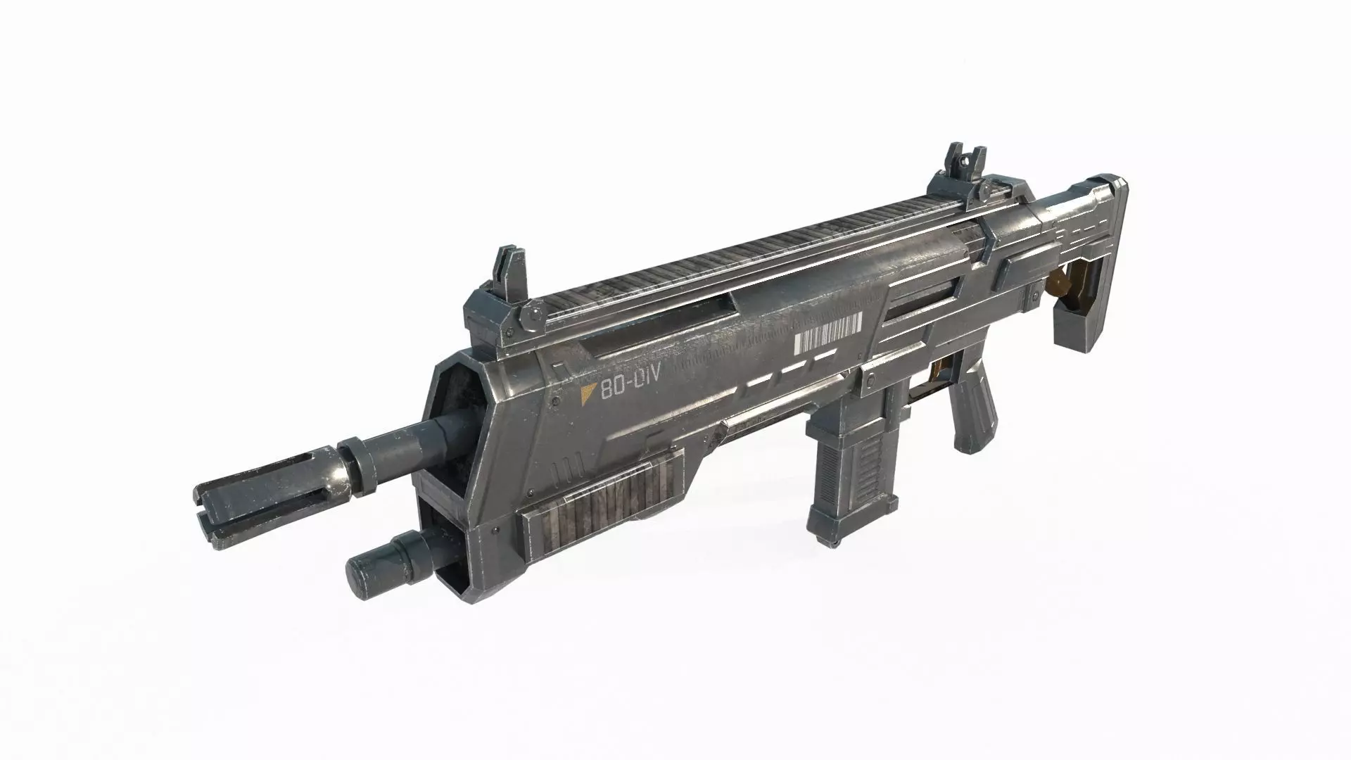 Future Sci-Fi Assault Rifle 3D model_4