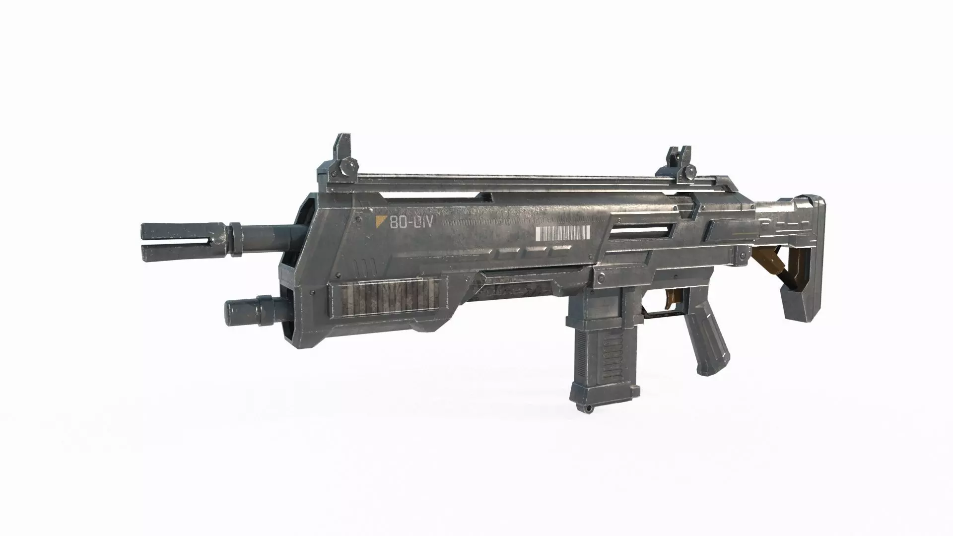 Future Sci-Fi Assault Rifle 3D model_8