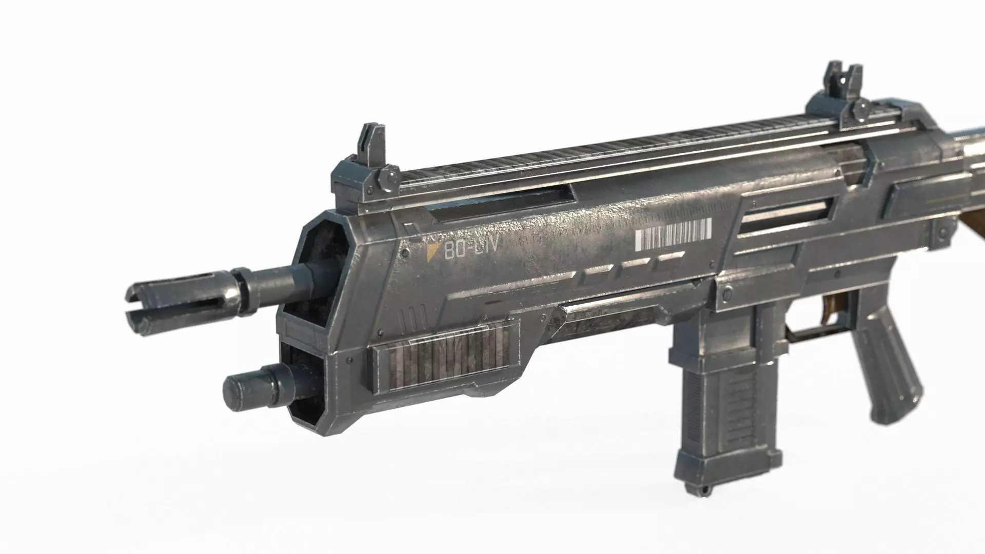 Future Sci-Fi Assault Rifle 3D model_6