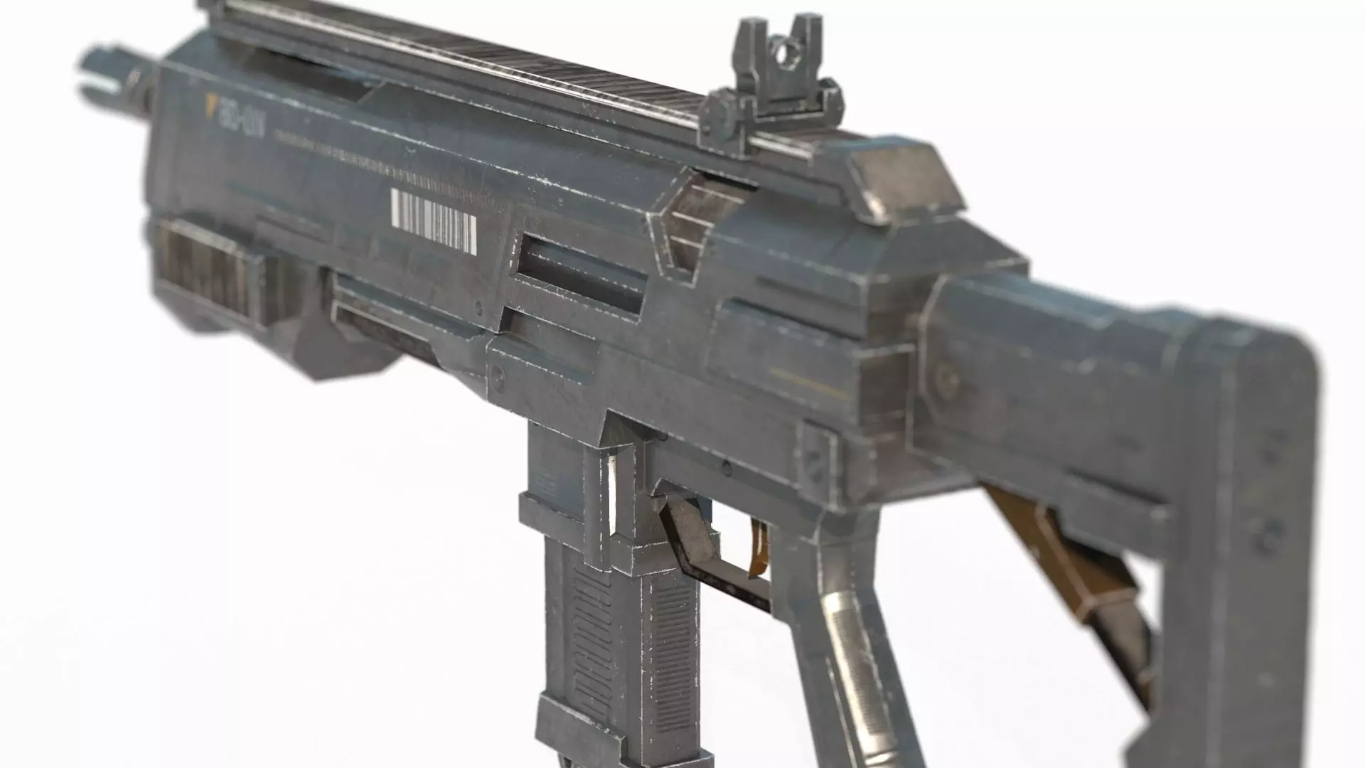 Future Sci-Fi Assault Rifle 3D model_1