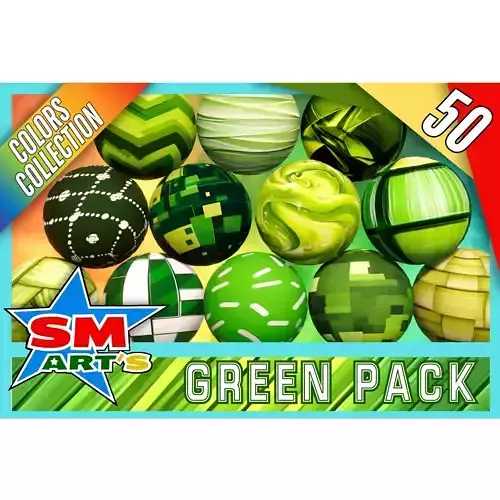 Green Texture Pack - 50 High-Quality Stylized Materials