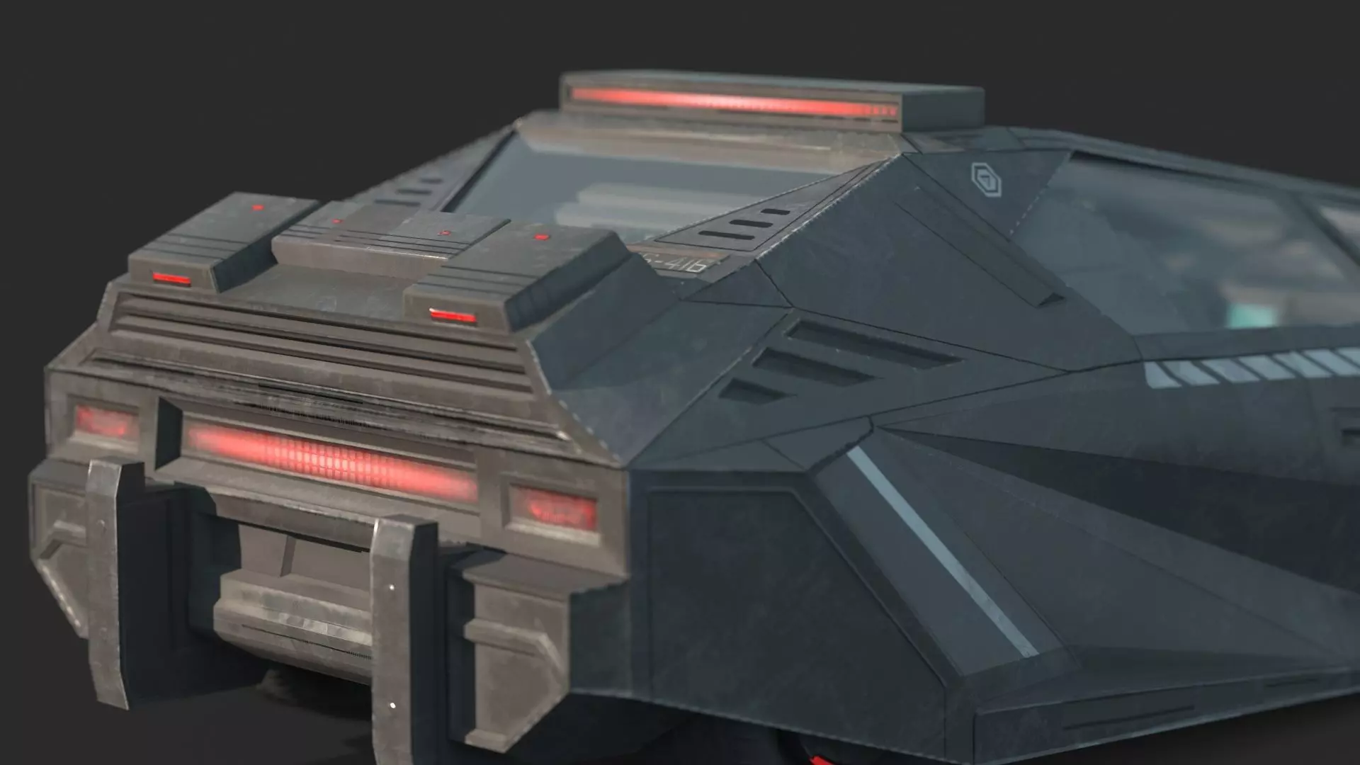 Future Sci-Fi Car 3D model_2