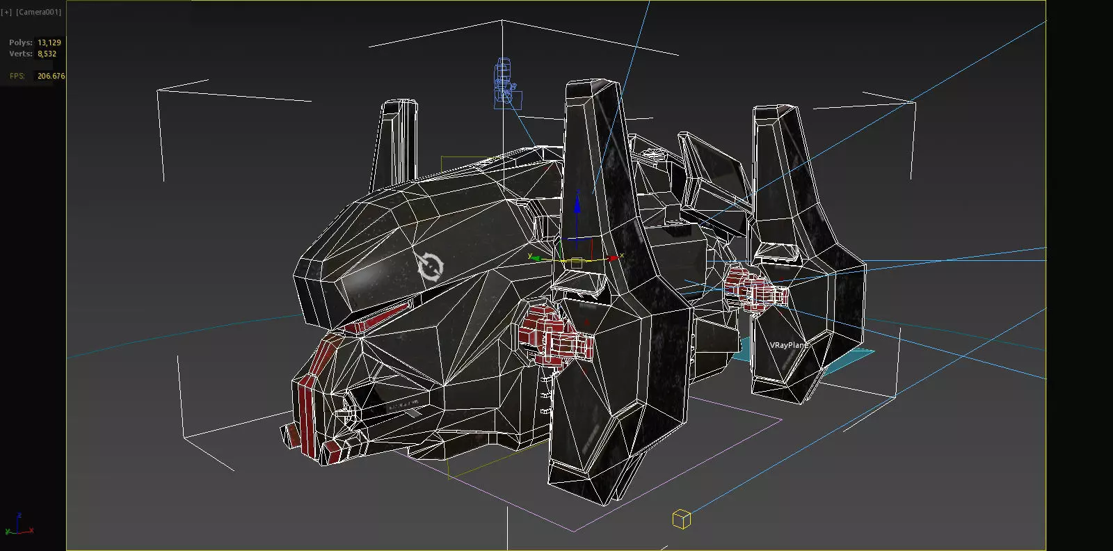 Future Sci-Fi Transport Aircraft 3D model_9