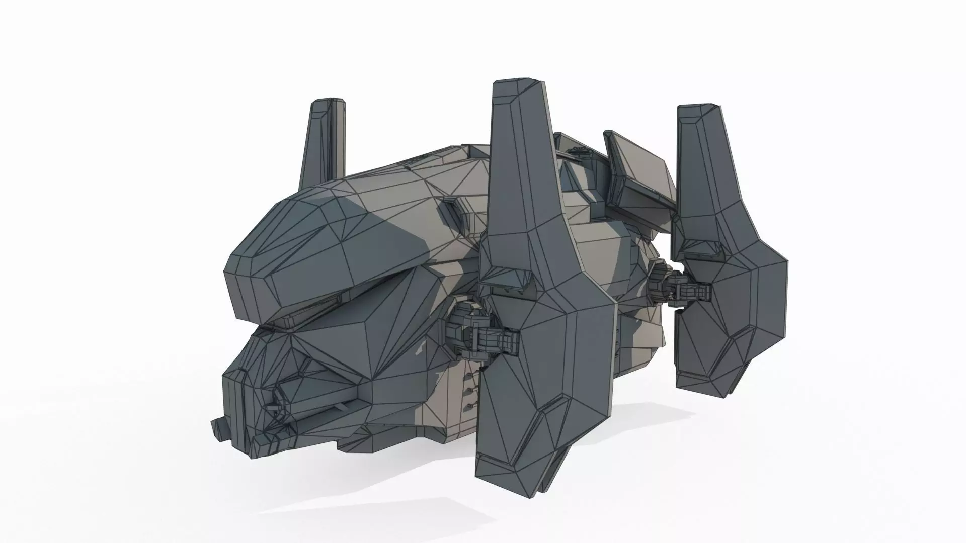 Future Sci-Fi Transport Aircraft 3D model_8