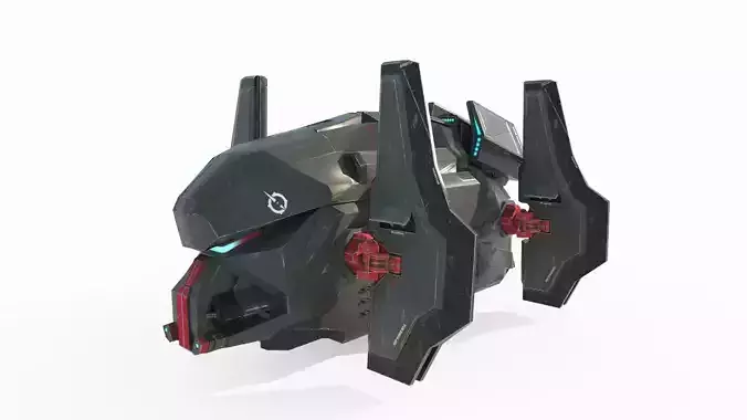 Future Sci-Fi Transport Aircraft 3D model