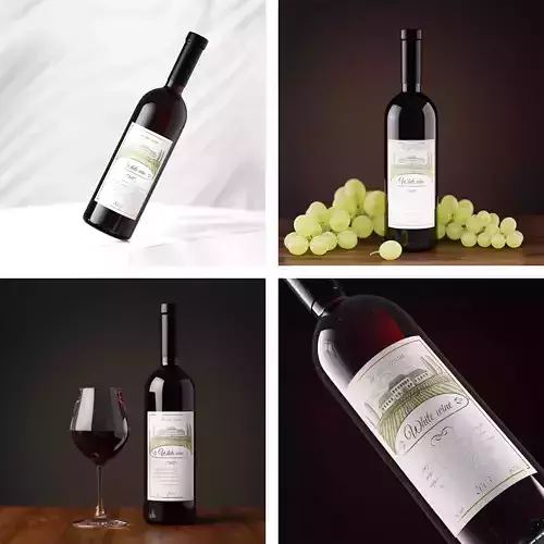 Render Ready Wine Bottle