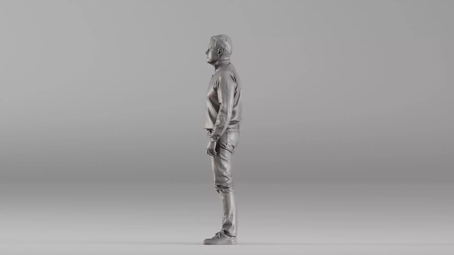 S00090 Standing Man in Casual Clothing 3D print model_6