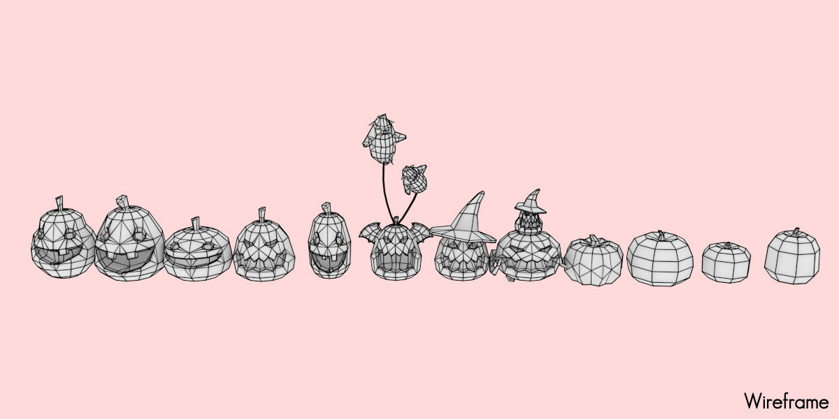 Halloween Graveyard  Low-poly 3D model_3