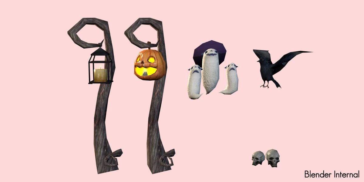 Halloween Graveyard  Low-poly 3D model_8