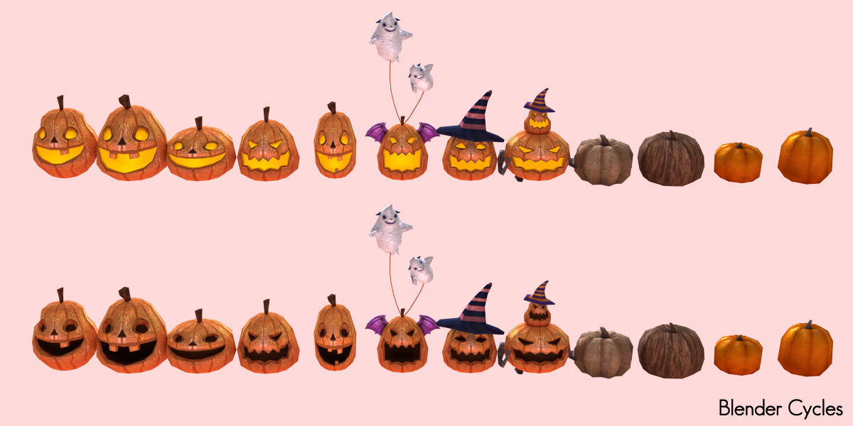 Halloween Graveyard  Low-poly 3D model_1