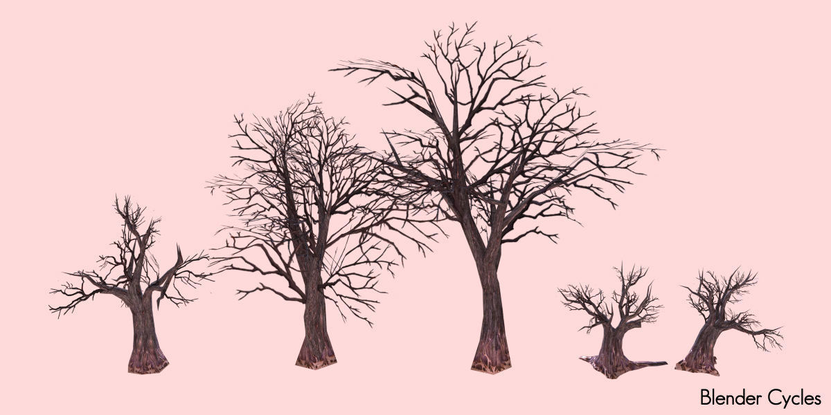 Halloween Graveyard  Low-poly 3D model_16