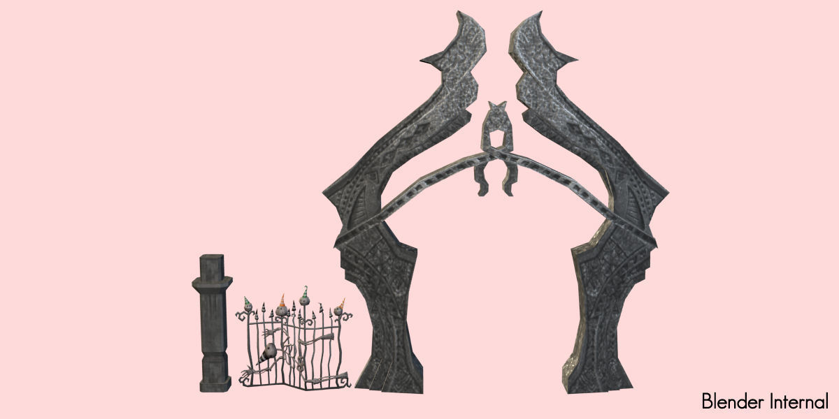 Halloween Graveyard  Low-poly 3D model_14