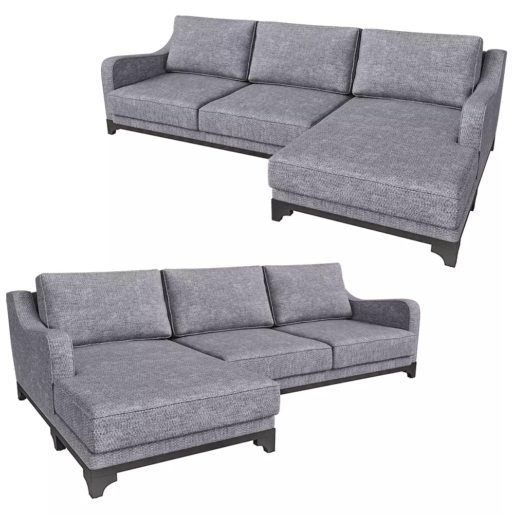 Sofa Greenwich Low-poly 3D model_1