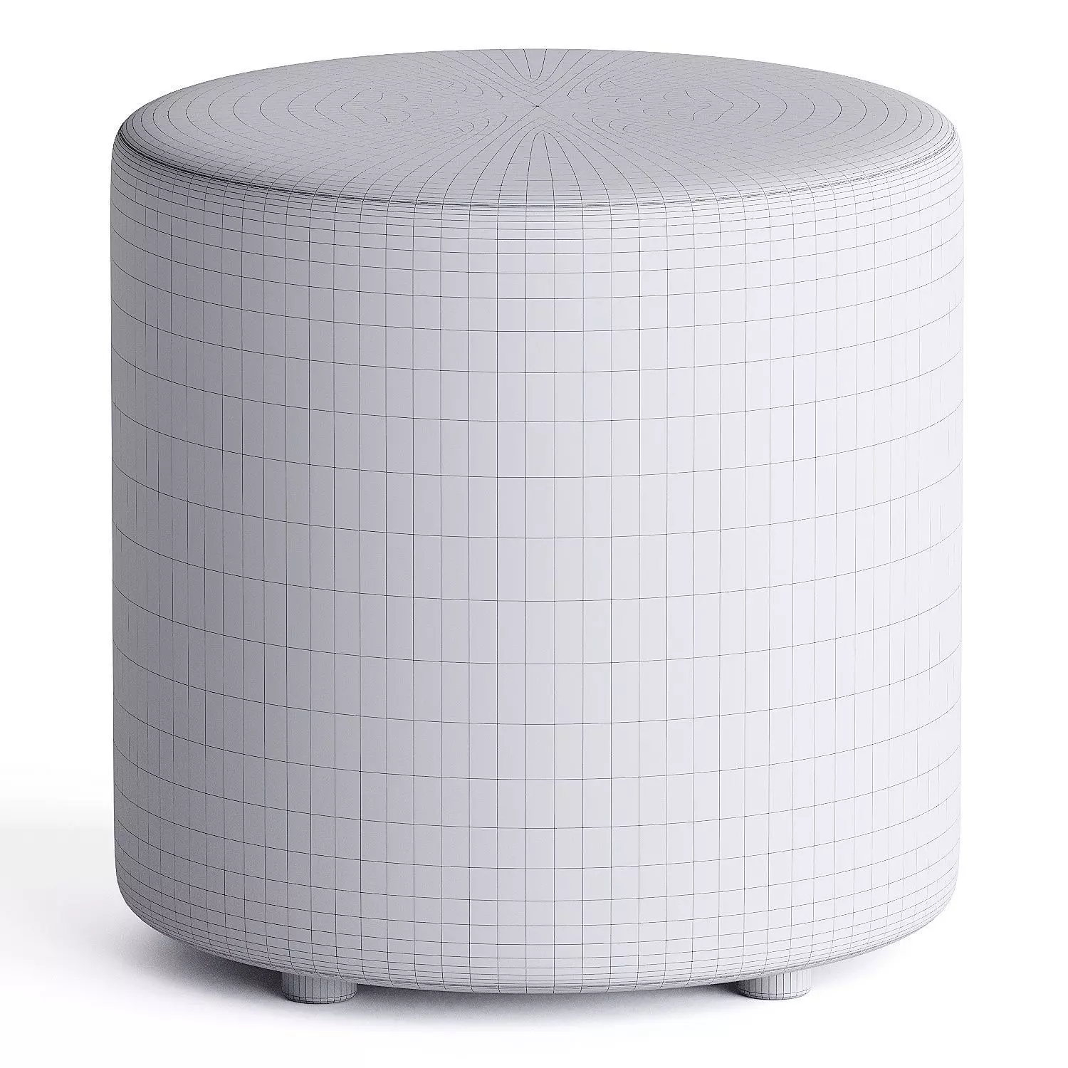 basic 4 pouf 3D model_3