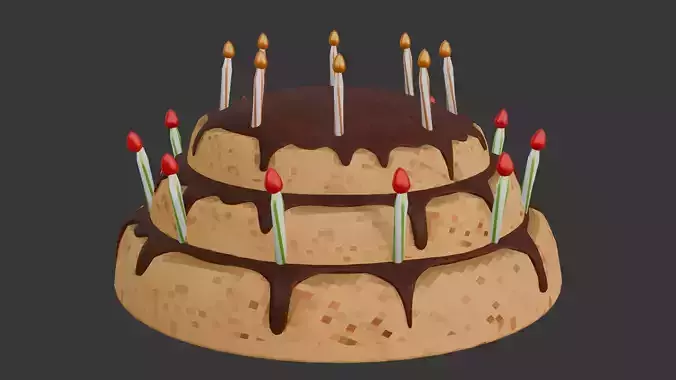 Chocolate watermelon fruit cake