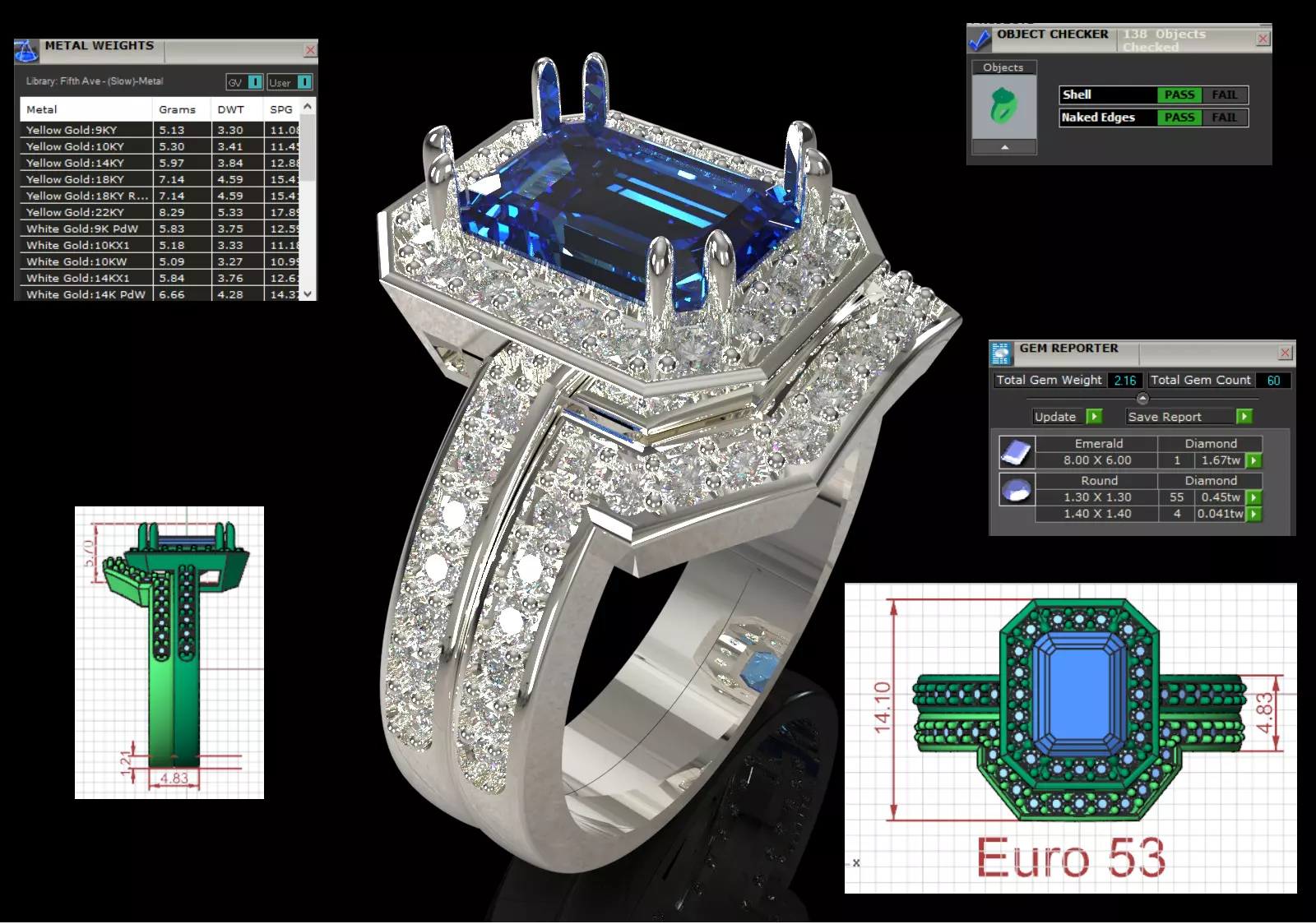 Bridal wedding STL 3DM jewelry ring model wr0119 3D print model