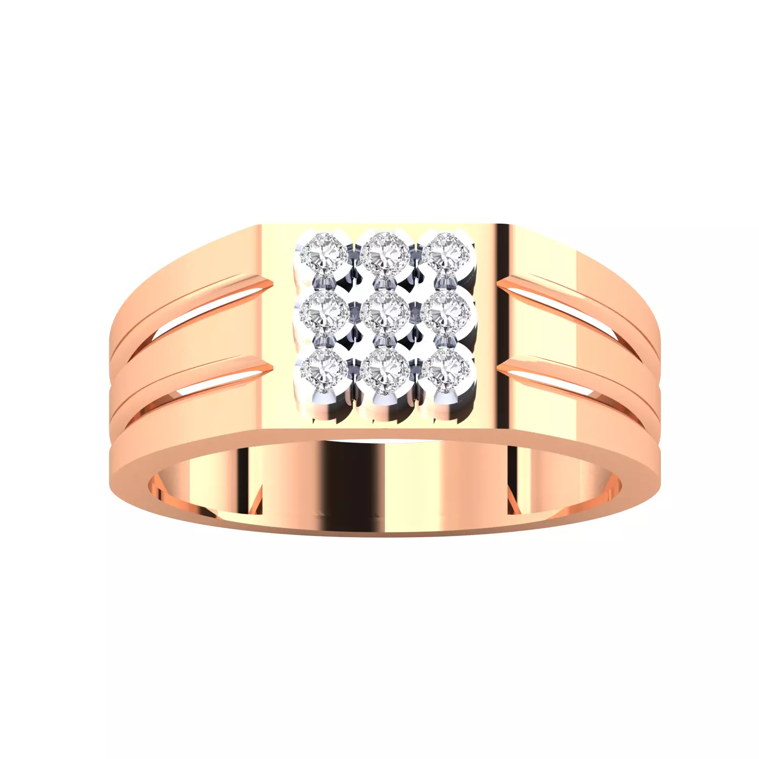 Mens Ring Render 3dm STL MTL SLC JCD OBJ FBX Details 3D print model_6