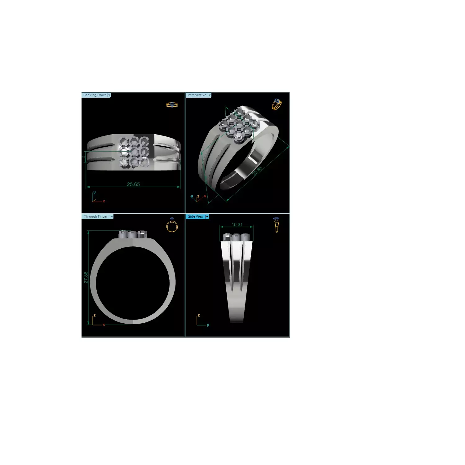 Mens Ring Render 3dm STL MTL SLC JCD OBJ FBX Details 3D print model_24