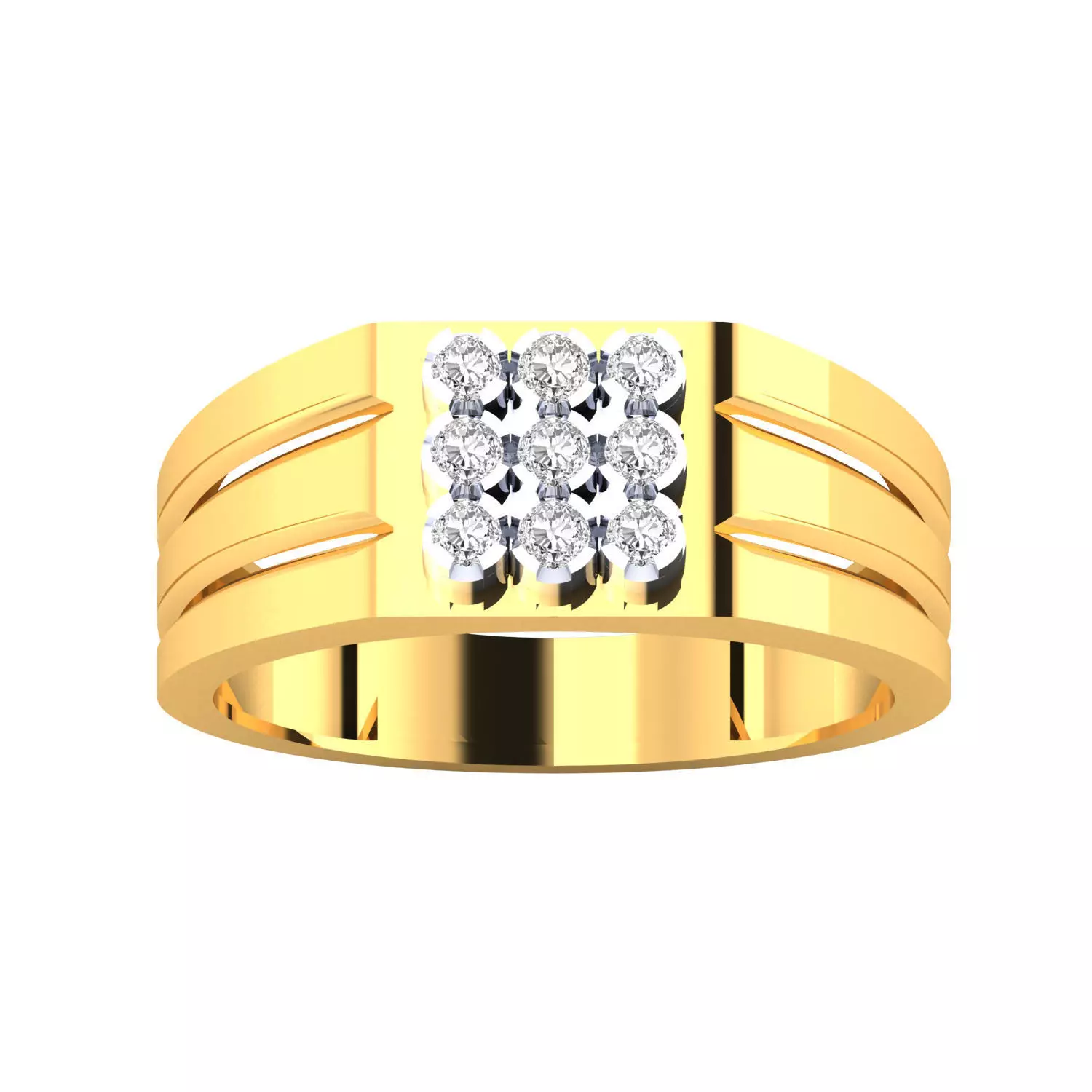 Mens Ring Render 3dm STL MTL SLC JCD OBJ FBX Details 3D print model_20