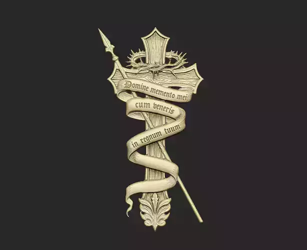 artcam cross wood thorn ban inri pray wish art bas cnc aspire