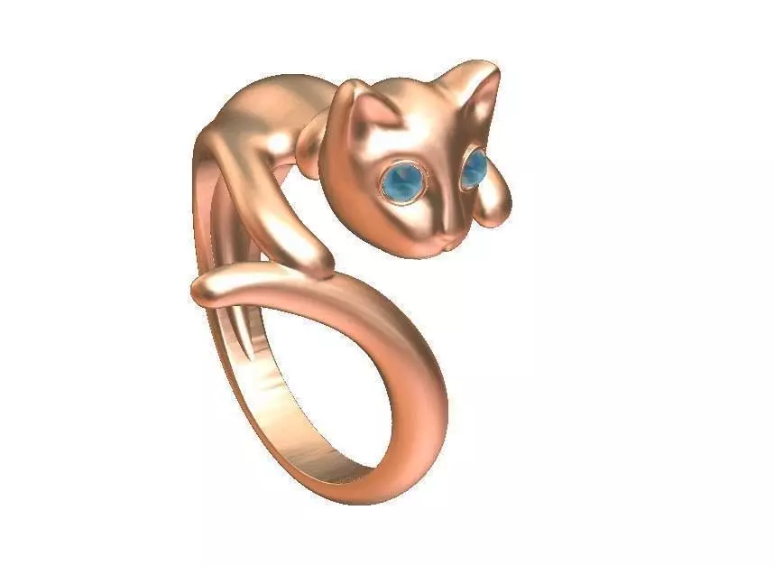 3d stl ring cat 3D print model
