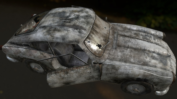 Abandoned Triumph GT6 MK2 Classic British Sports Car 3D model