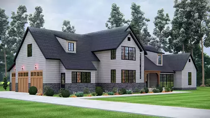 Luxury Modern American Farmhouse Two Story Exterior design