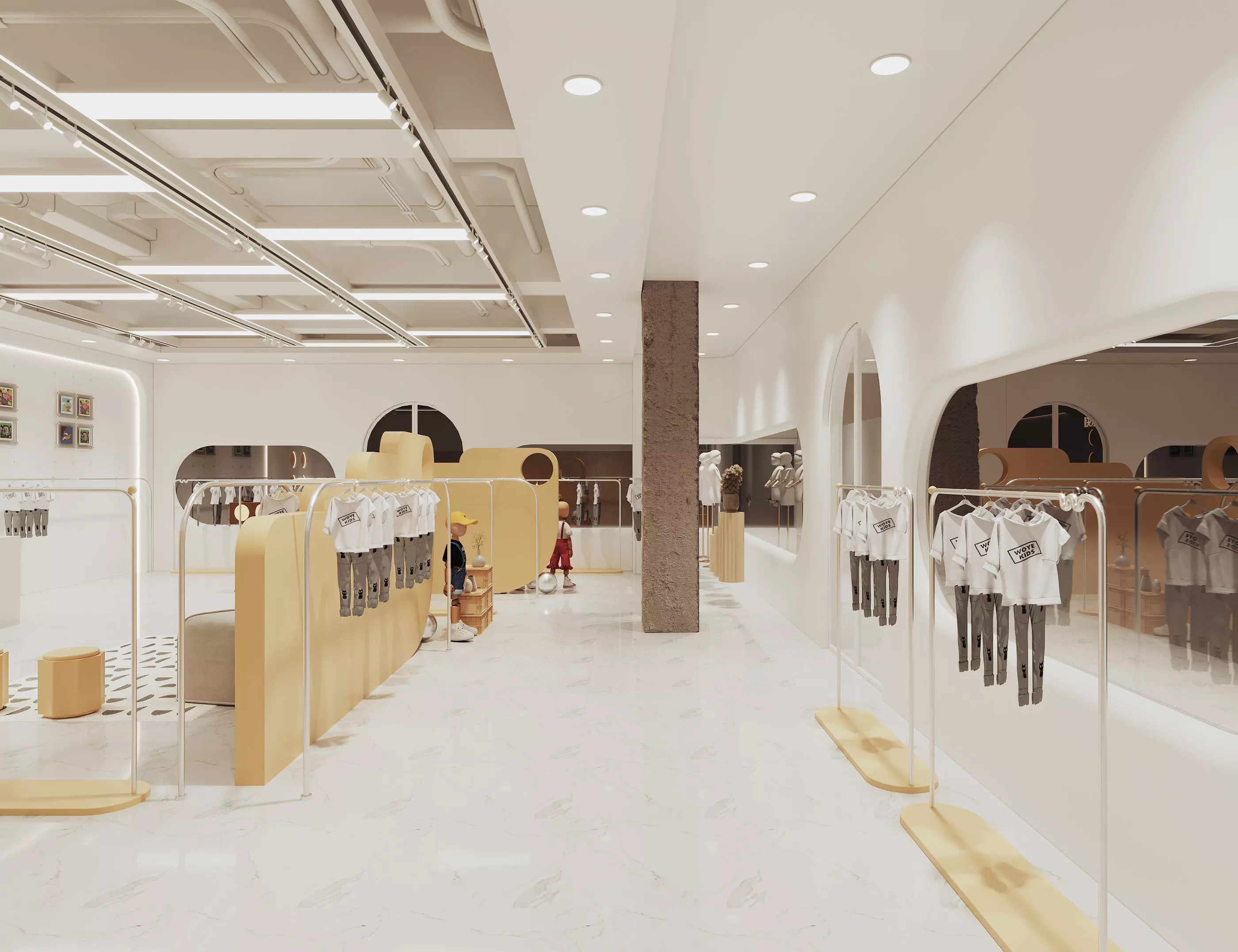 children Clothing store 3D model Low-poly 3D model_4