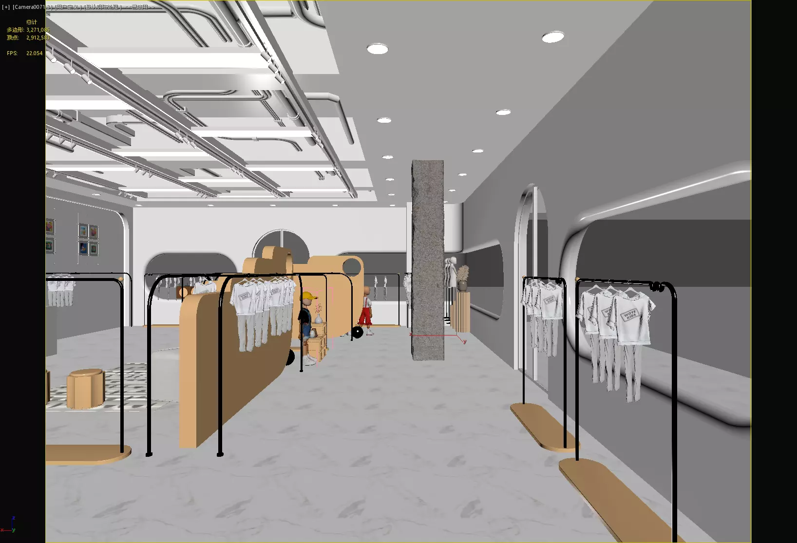 children Clothing store 3D model Low-poly 3D model_11