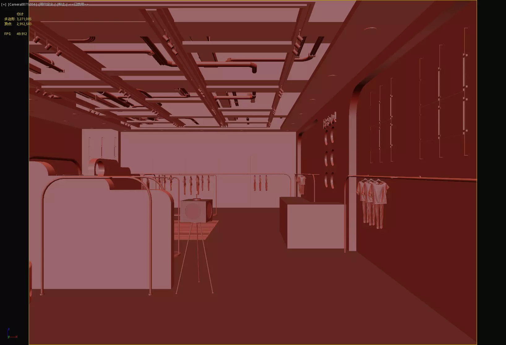 children Clothing store 3D model Low-poly 3D model_15