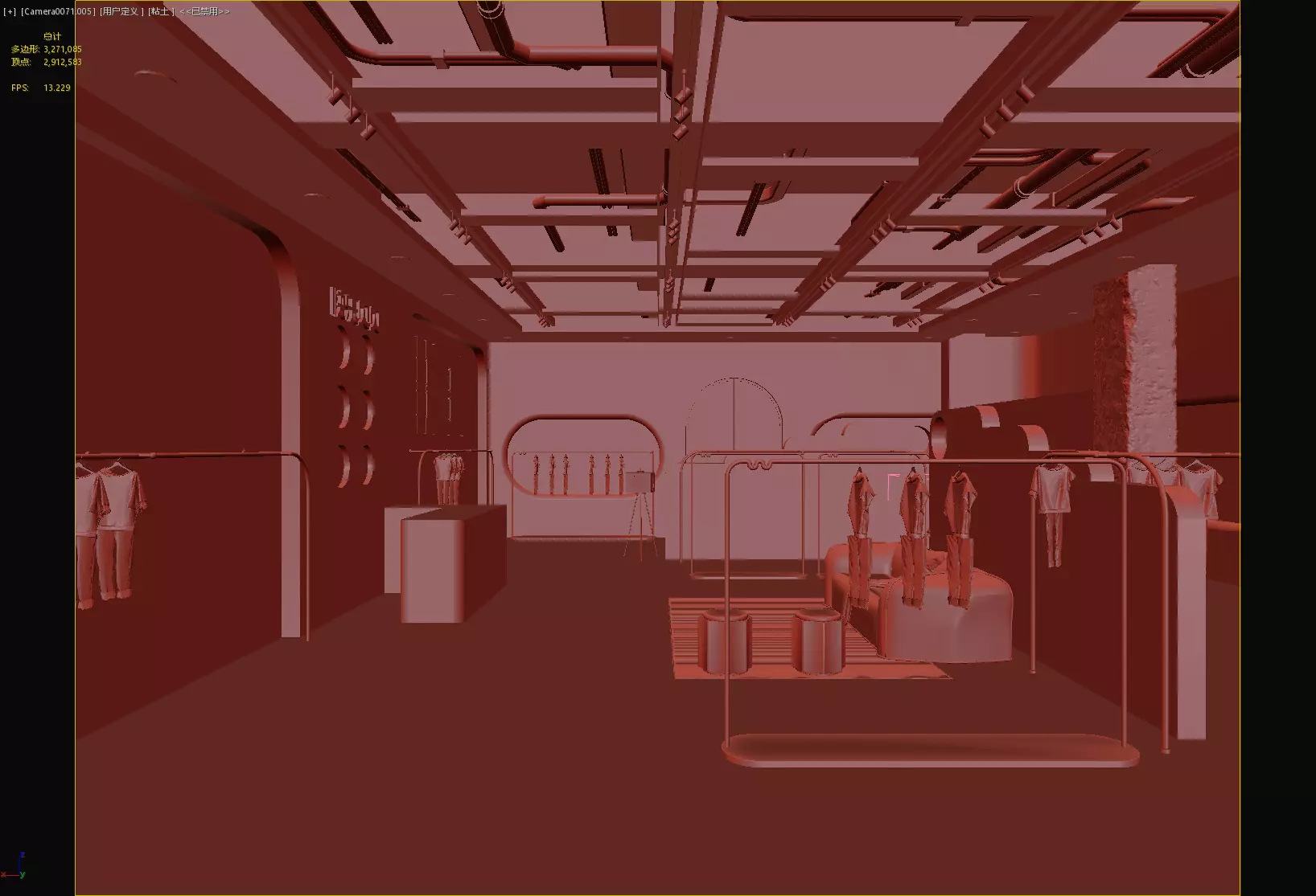 children Clothing store 3D model Low-poly 3D model_14