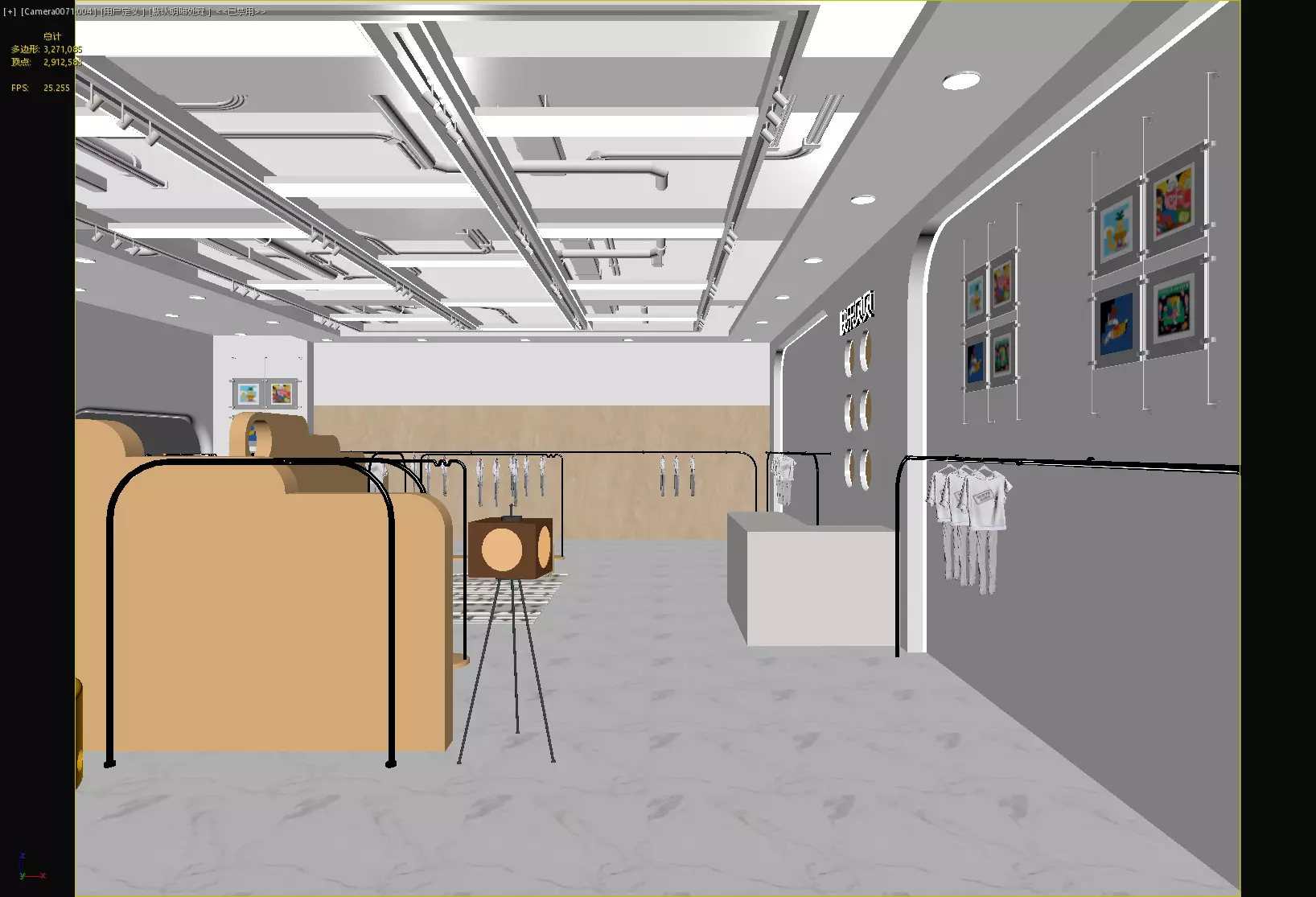 children Clothing store 3D model Low-poly 3D model_8