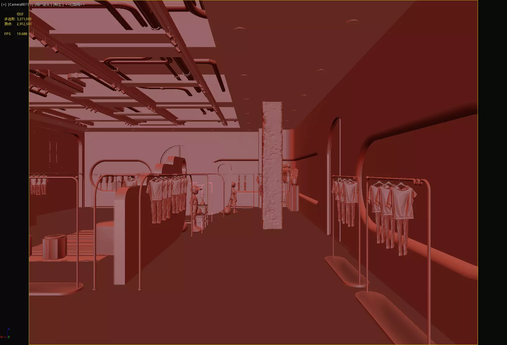 children Clothing store 3D model Low-poly 3D model_17