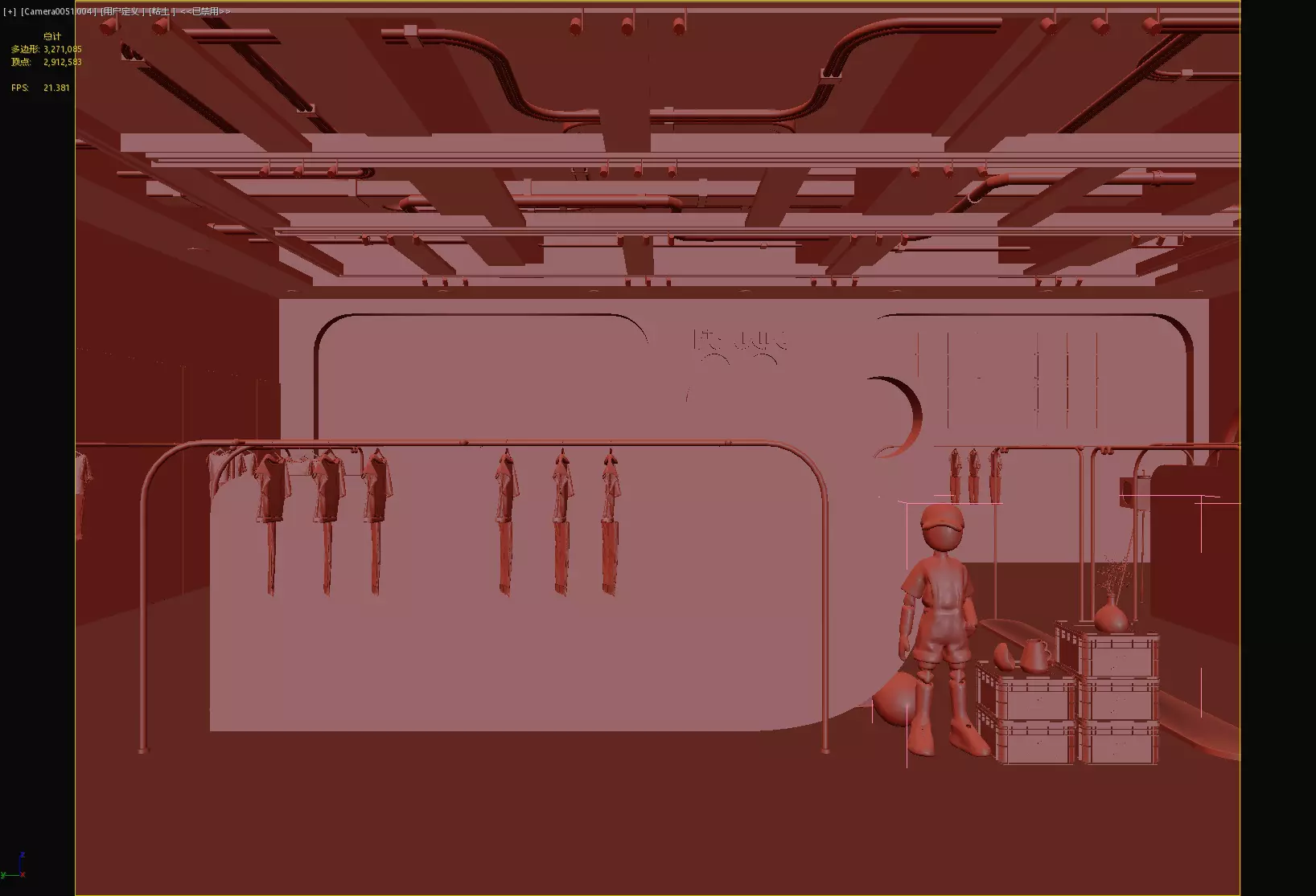 children Clothing store 3D model Low-poly 3D model_16