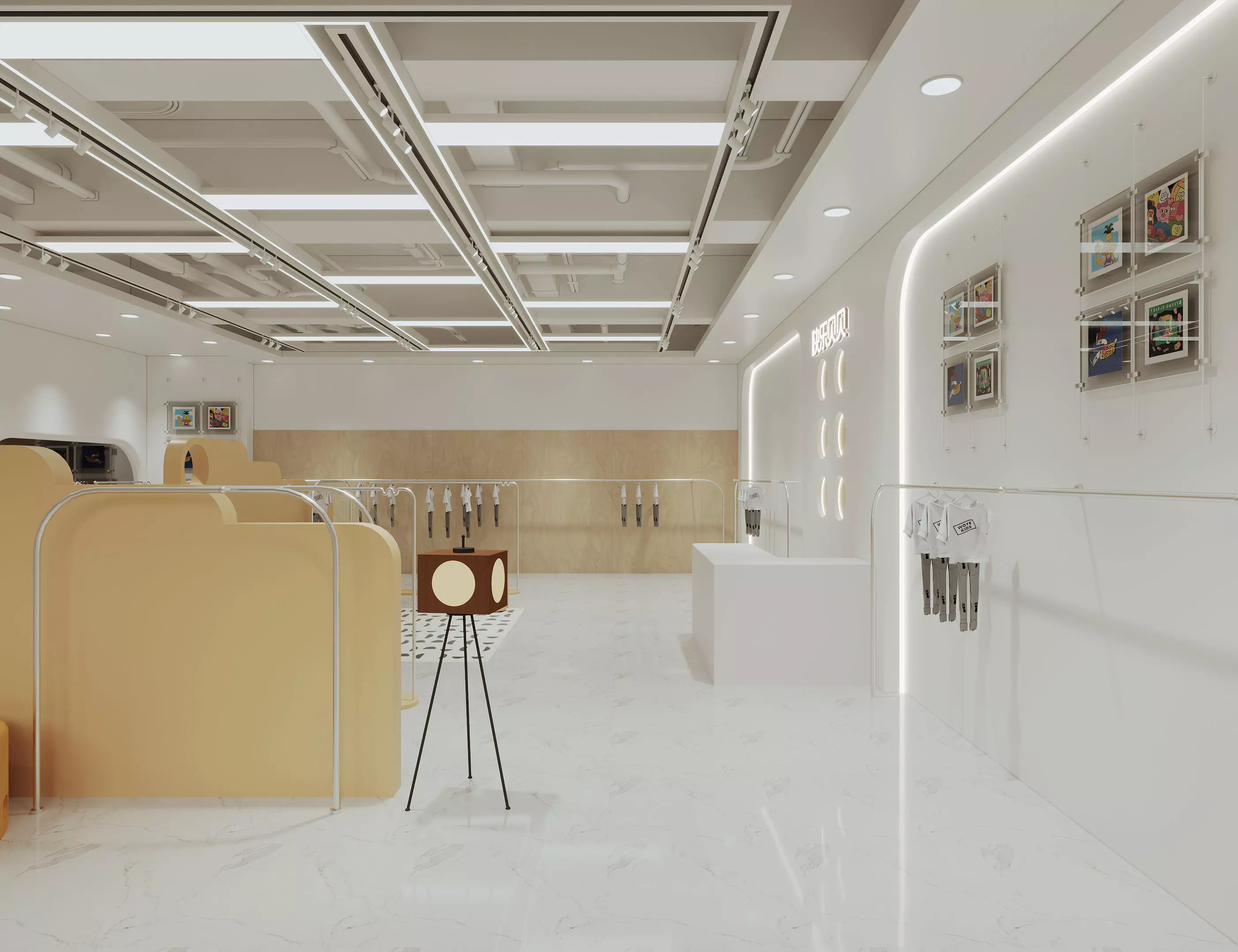 children Clothing store 3D model Low-poly 3D model_3