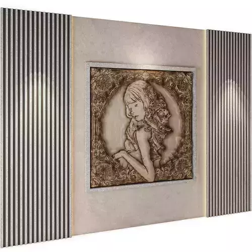 Classic Decorative Wall Panel Woman Relief