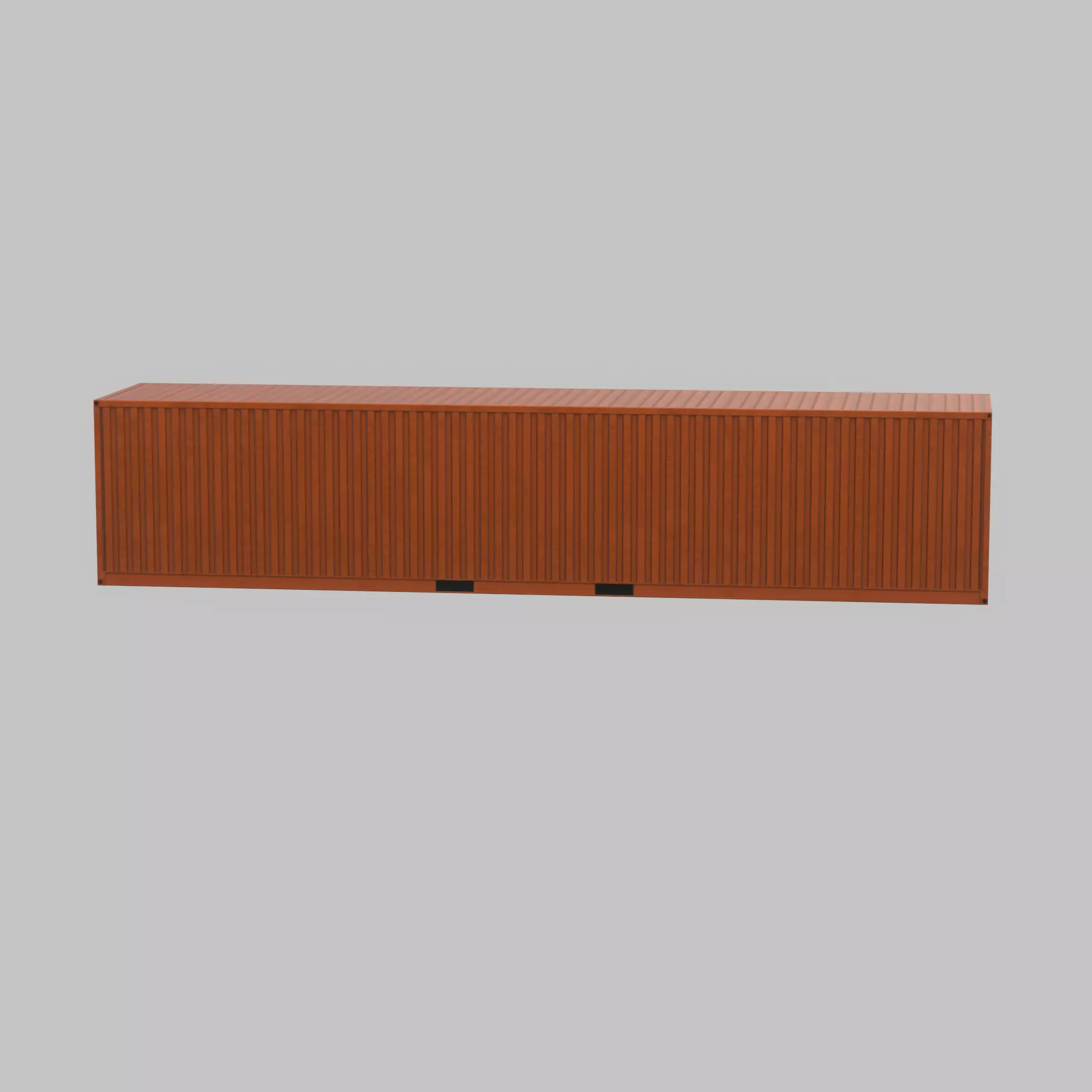 Warehouse-Container signal orange 40ft Low-poly 3D model_63