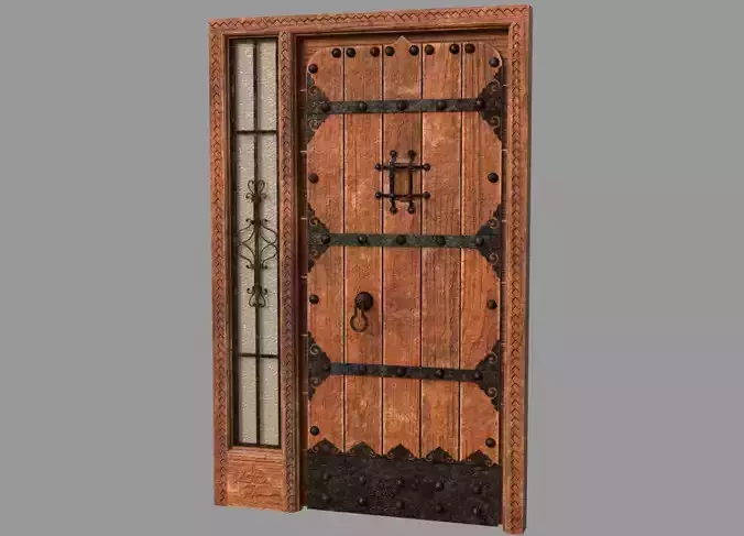 Retro style entrance door