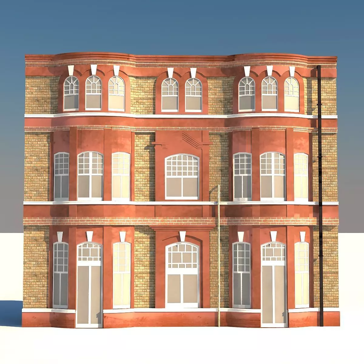 Building 3D Model brick 3D model | CGTrader