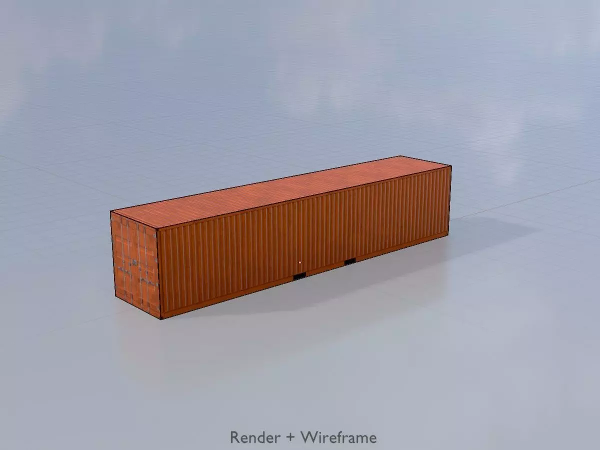 Warehouse-Container signal orange all Versions 3D Model Collection_29