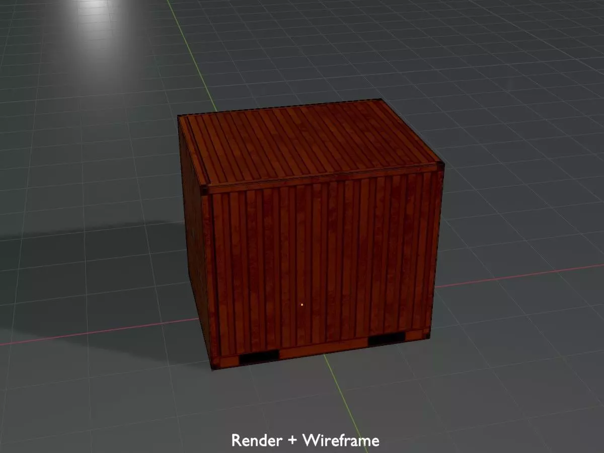 Warehouse-Container signal orange all Versions 3D Model Collection_35