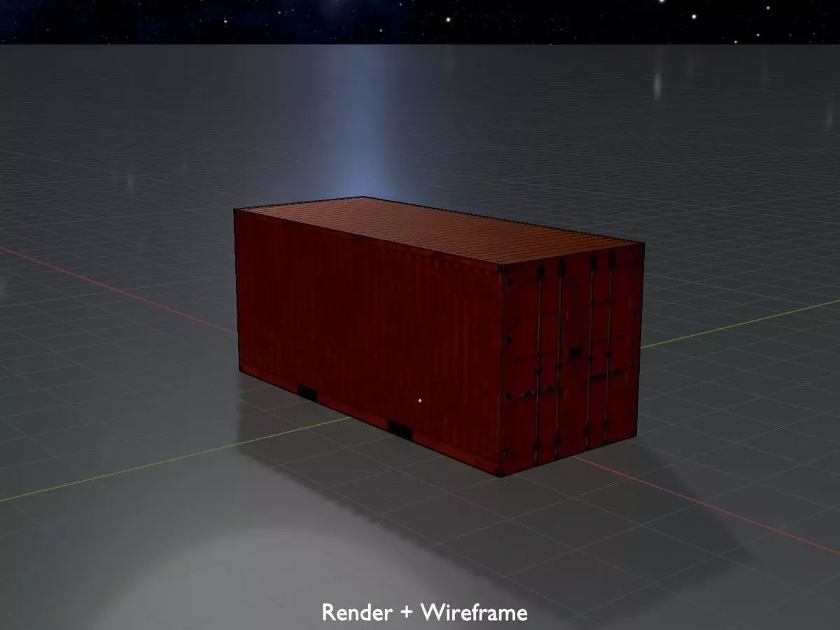 Warehouse-Container signal orange all Versions 3D Model Collection_32