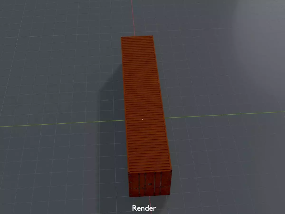 Warehouse-Container signal orange all Versions 3D Model Collection_53