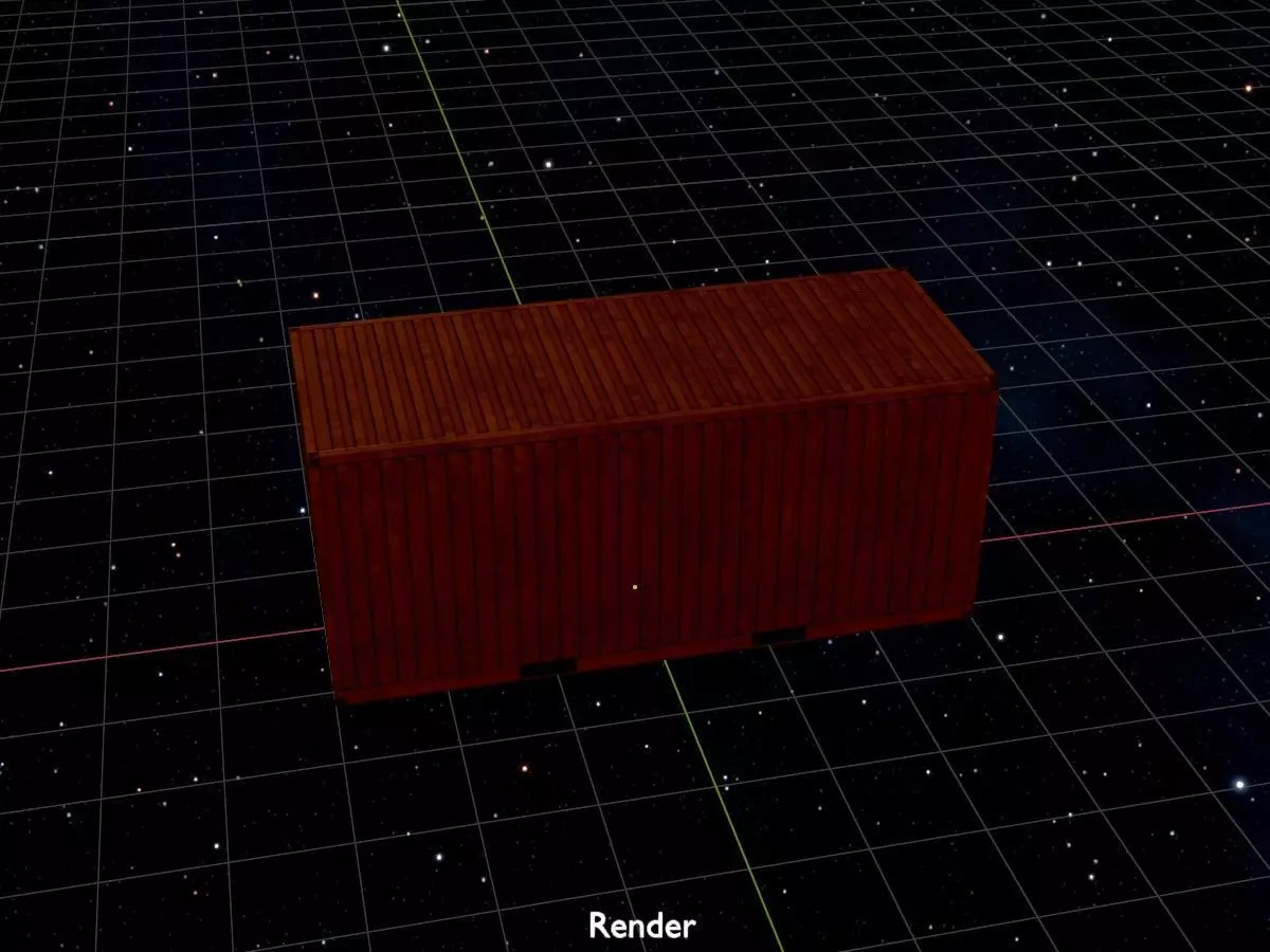 Warehouse-Container signal orange all Versions 3D Model Collection_56