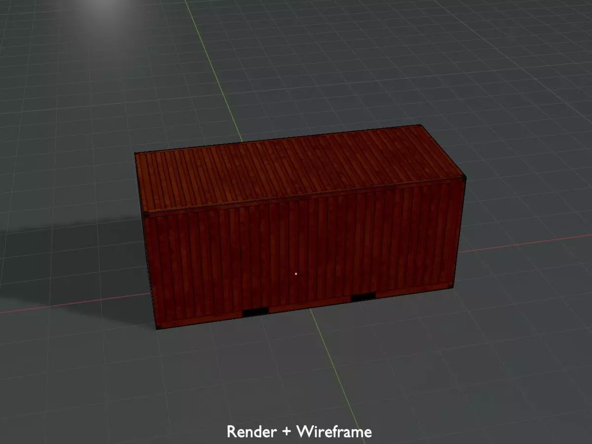 Warehouse-Container signal orange all Versions 3D Model Collection_36