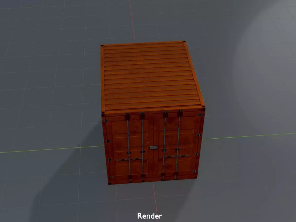 Warehouse-Container signal orange all Versions 3D Model Collection_51