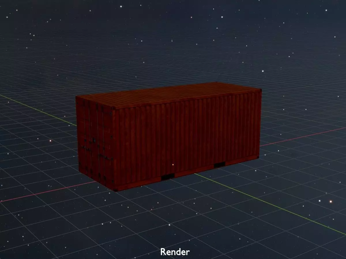 Warehouse-Container signal orange all Versions 3D Model Collection_68