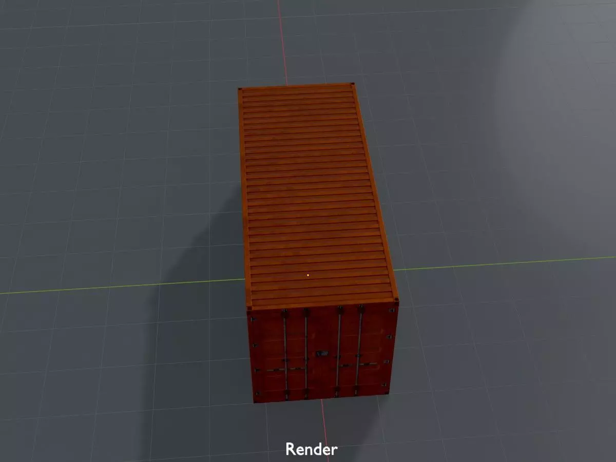 Warehouse-Container signal orange all Versions 3D Model Collection_52