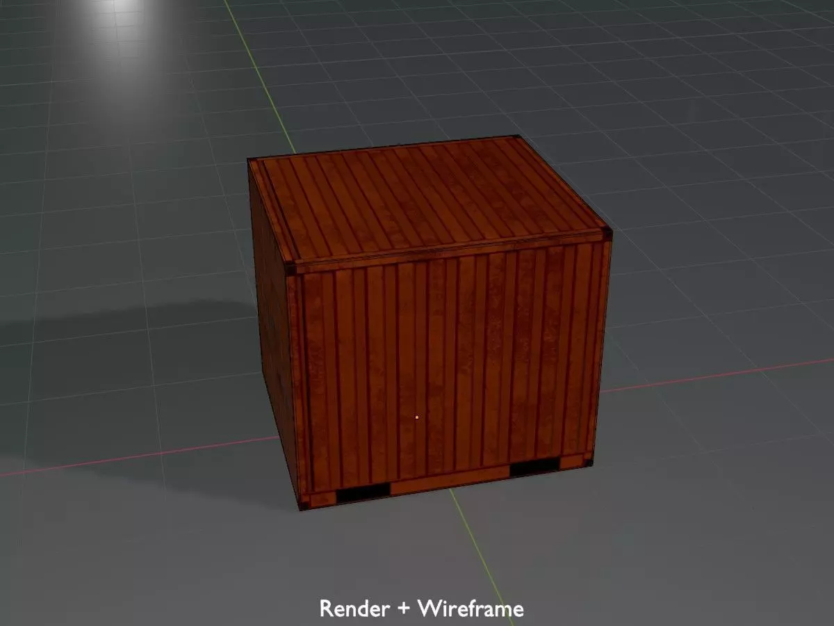 Warehouse-Container signal orange all Versions 3D Model Collection_38